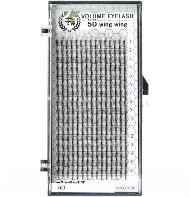 미앤비즈 볼륨 아이래쉬 5D 윙윙 속눈썹 JC컬 9mm, 1개
