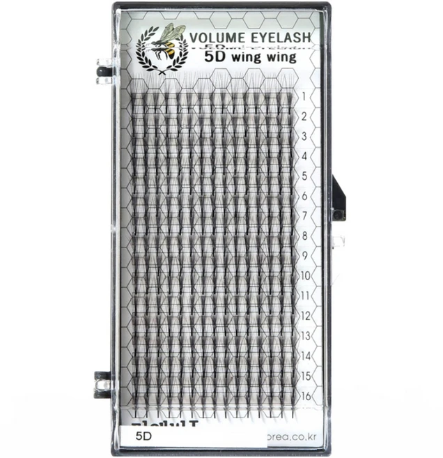 미앤비즈 볼륨 아이래쉬 5D 윙윙 속눈썹 JC컬 9mm, 1개 - 쿠팡