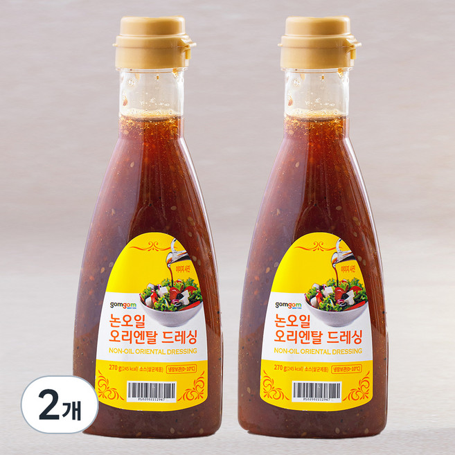 곰곰 논오일오리엔탈드레싱, 270g, 2개