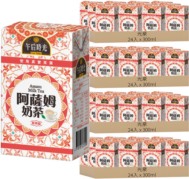 光泉 午后時光 阿薩姆奶茶, 300ml, 96入
