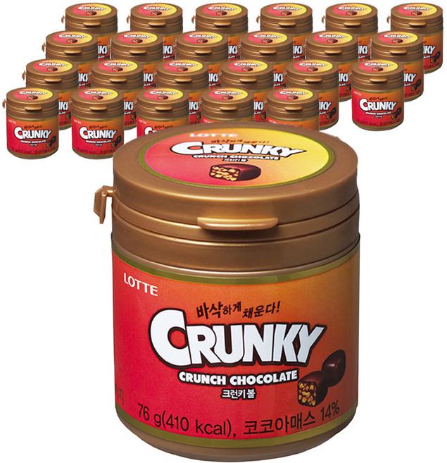 롯데웰푸드 크런키볼, 76g, 24개