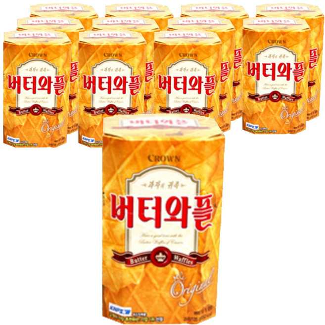 크라운 버터와플, 135g, 12개