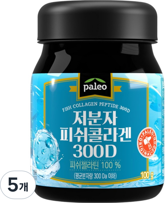 paleo 低分子300達頓魚膠原蛋白, 100g, 5個