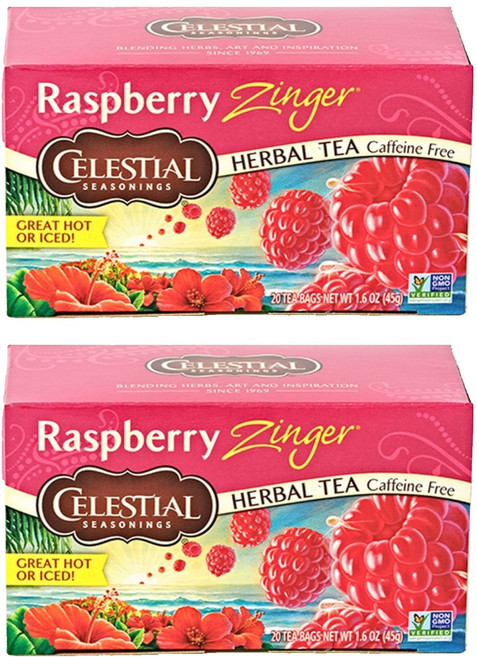 셀레스티얼 티 라즈베리 진저, 2.25g, 20개입, 2개