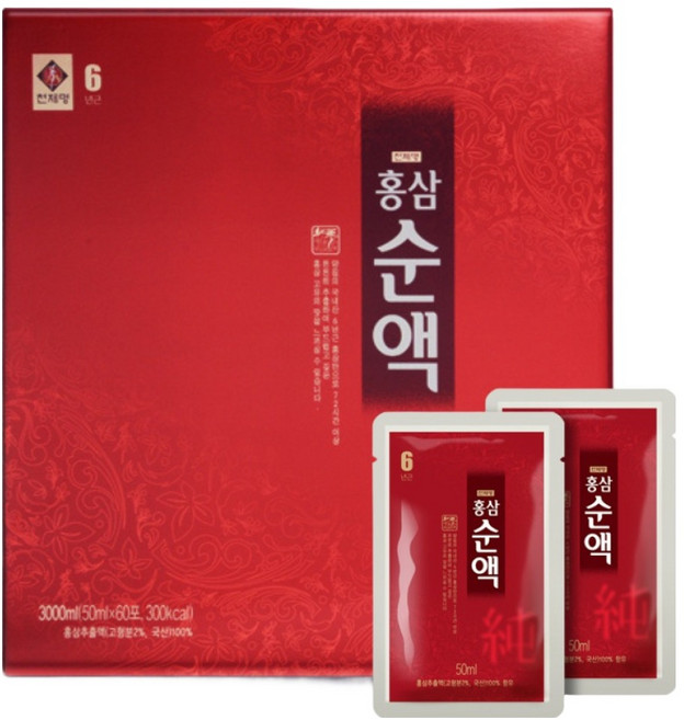 천제명홍삼 홍삼 순액 60포 + 쇼핑백, 3L, 1개
