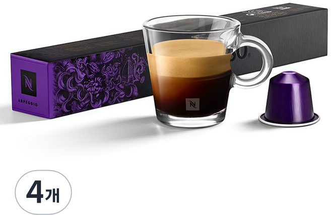 네스프레소 이스피라치오네 이탈리아나 아르페지오 캡슐커피, 5.3g, 10개입, 4개