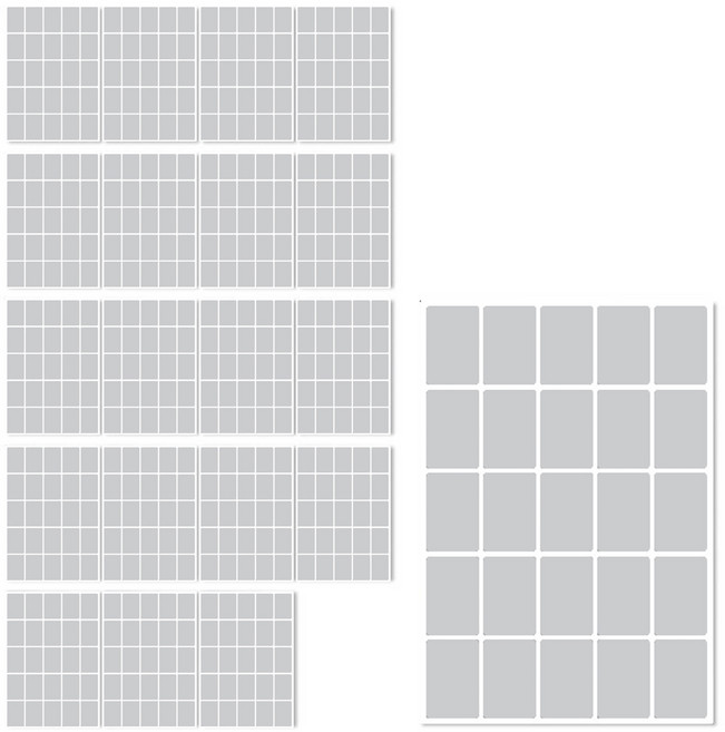 지음앤 다용도 방수 라벨 스티커, 20개, 25개입