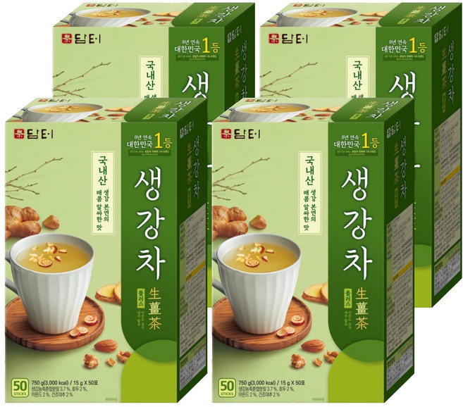담터 생강차 플러스, 15g, 50개입, 4개