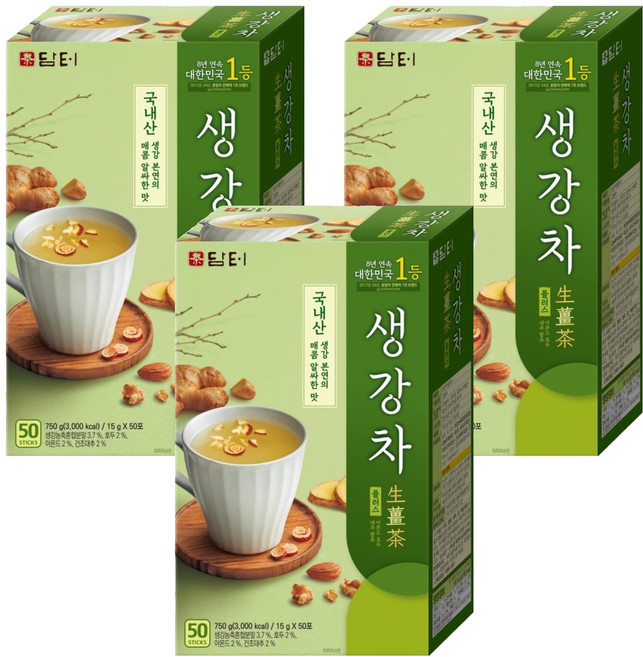 담터 생강차 플러스, 15g, 50개입, 3개
