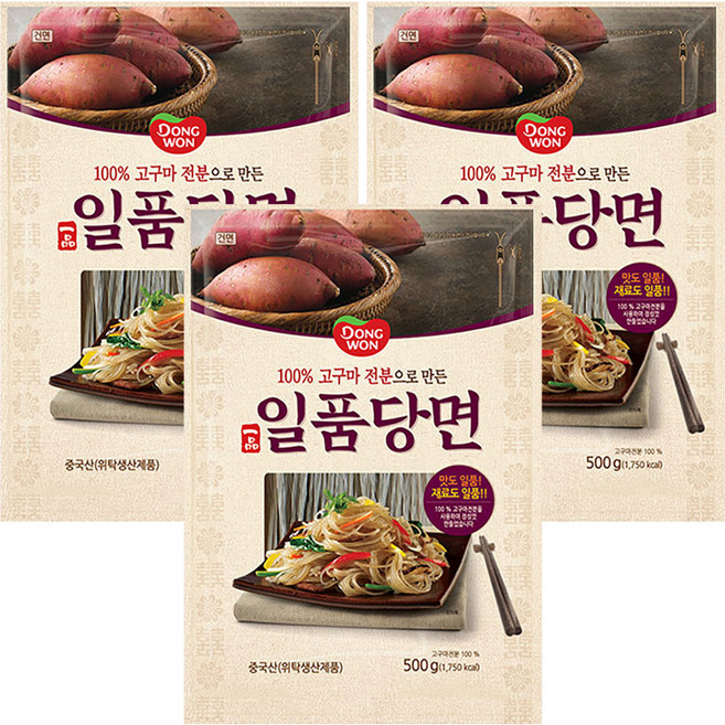 동원 일품당면, 500g, 3개