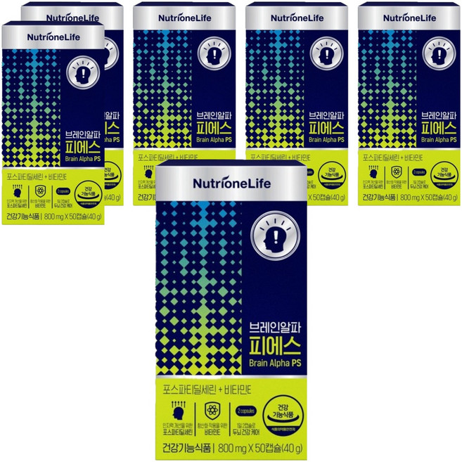 뉴트리원 브레인알파 피에스 포스파티딜세린, 50정, 6개