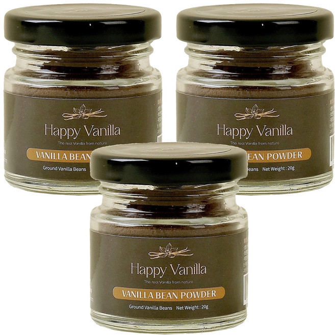해피바닐라 바닐라빈 파우더, 20g, 3개