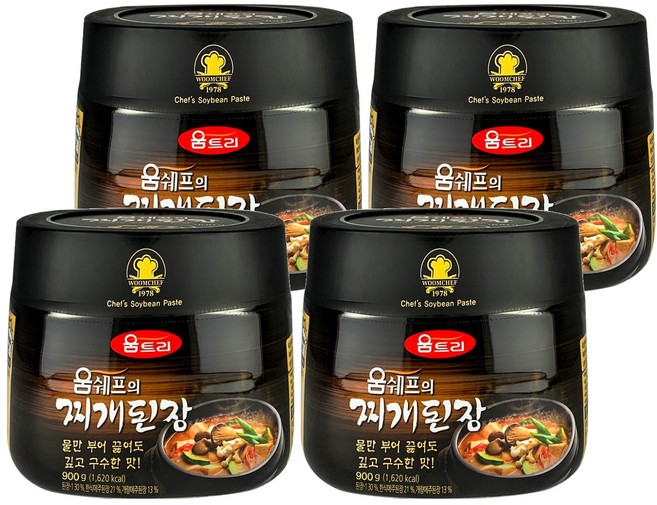 움트리 움쉐프의 찌개된장, 900g, 4개