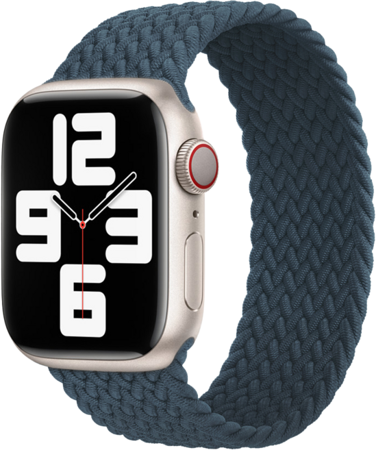 우먼스9999 애플워치 호환 브레이드 솔로루프 패브릭 스트랩 밴드 L, 차콜, 1개