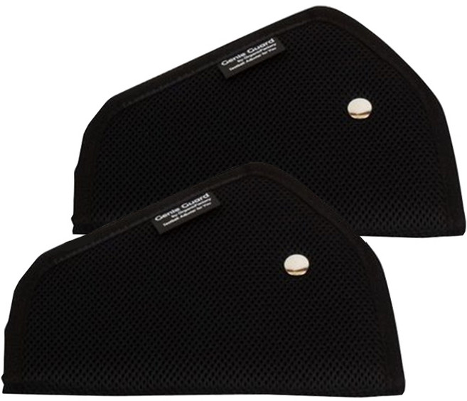 오가닉팩토리 지니가드 안전벨트커버, 블랙 + 블랙, 2개