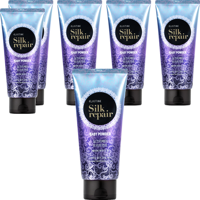 엘라스틴 실크리페어 샤이닝 트리트먼트 베이비 파우더향, 300ml, 6개