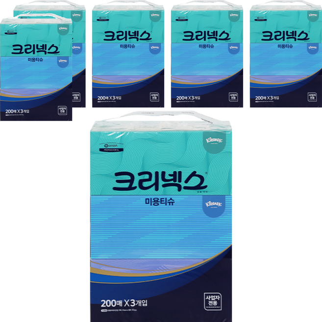 크리넥스 미용티슈 콤비 2겹, 200매, 18개