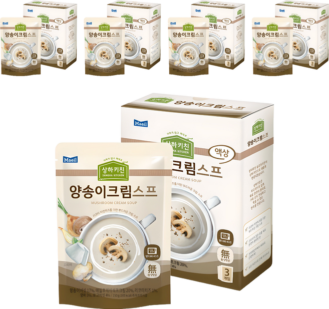 매일유업 상하키친 양송이크림스프, 450g, 5개