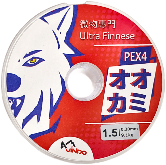 台灣 JiNDO Wolf 雪狼 激細PE線 4股, 白色, 1個