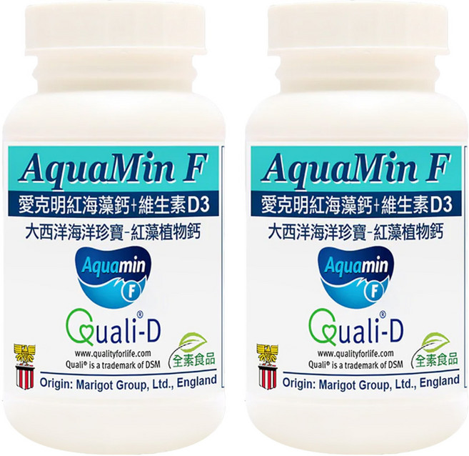 Healthwomen 赫而司 愛克明紅海藻鈣鎂 + D3全素食錠, 60顆, 2罐