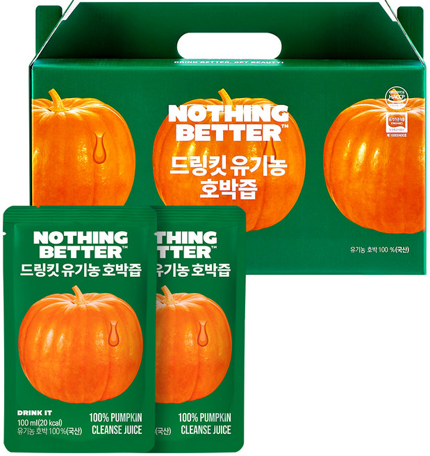 낫띵베럴 드링킷 유기농 호박즙, 100ml, 24개