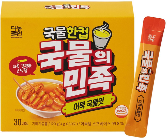 다농원 국물의민족 어묵국물맛 30개입, 1개, 120g