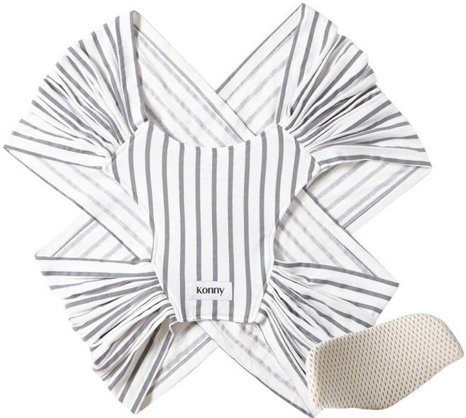 코니 아기띠 오리지널 엘라스테크 + 헤드서포트, 스트라이프