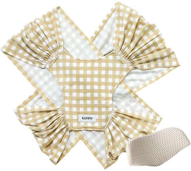 코니아기띠 오리지널 Elastech + 헤드서포트, 크리미 깅엄