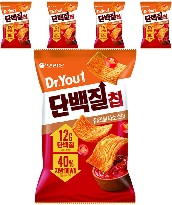 닥터유 단백질칩 칠리살사맛, 60g, 5개