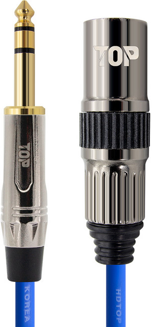 HDtop 韓國製5.5立體聲toXLR公頭麥克風線 0.5m, 藍色, 1個, HT-TP3854