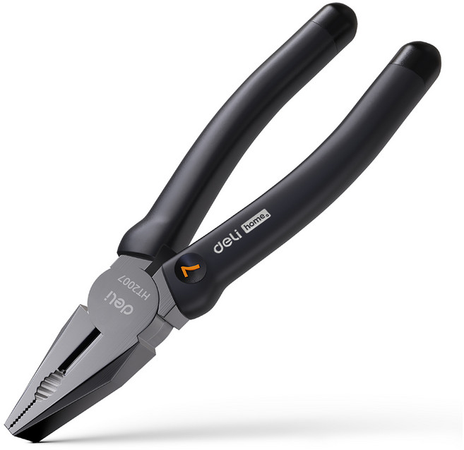 델리 툴즈 홈시리즈 미니 펜치 뺸찌 뺀치 니들 롱노즈 플라이어 블랙 EHT2007, 1개