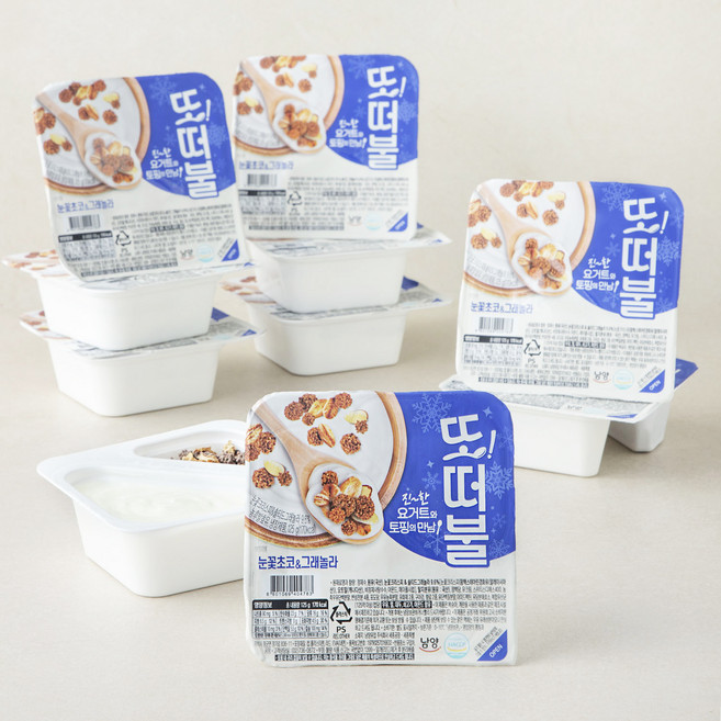 남양유업 또떠불 요거트 눈꽃초코 앤 그래놀라, 125g, 12개
