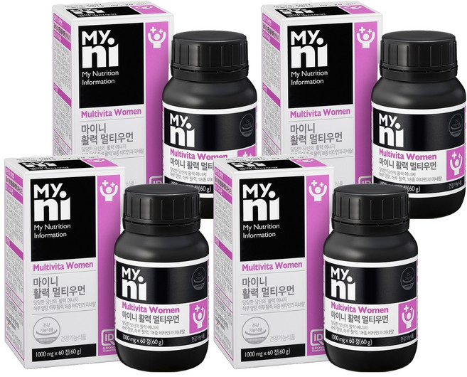 Myni 女性綜合維他命礦物質保健錠, 60顆, 4罐