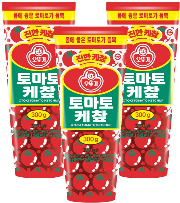 오뚜기 토마토 케챂, 300g, 3개