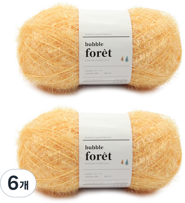 브랜드얀 버블포레 수세미 뜨개실, 38 허니콤, 6개