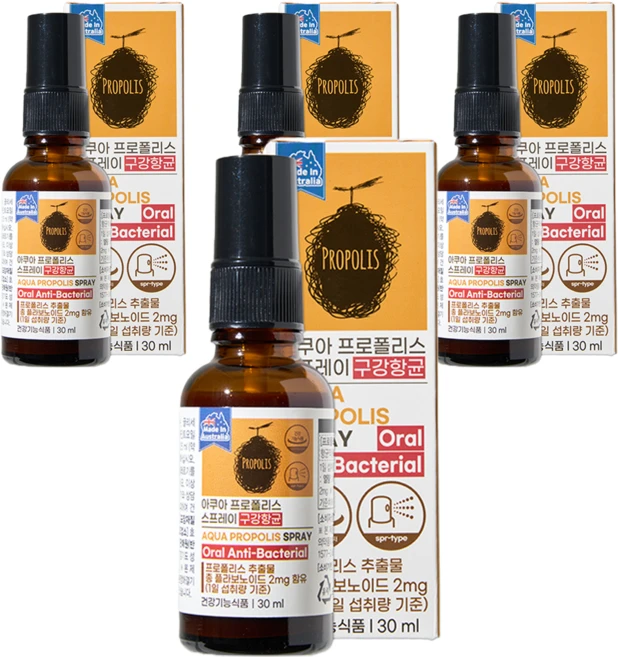 제너럴라이프 아쿠아 프로폴리스 스프레이, 30ml, 4개 - 쿠팡