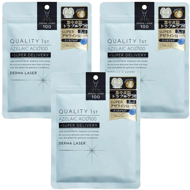 QUALITY 1ST Derma Laser 超級面膜 杜鵑花酸, 7片, 3包