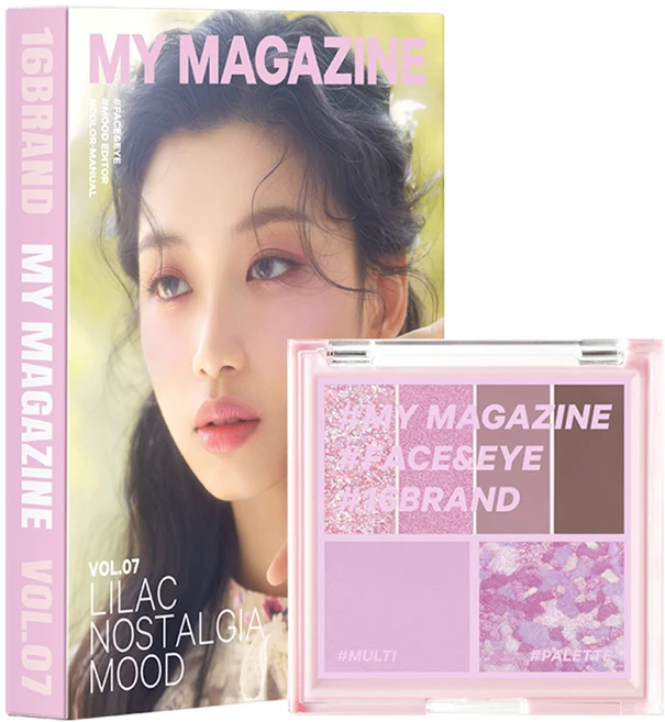 16브랜드 마이매거진 메이크업 팔레트 7.1g, Vol 07 라일락 노스텔지어 무드, 1개 - 쿠팡