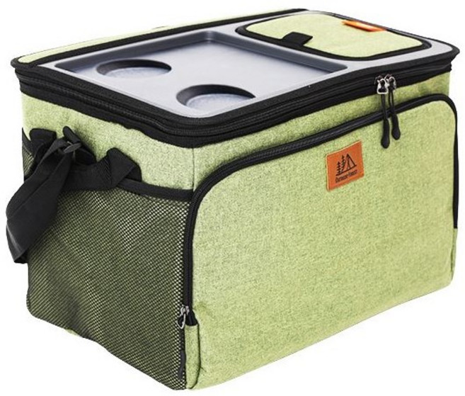 아웃도어포레스트 50캔 접이식 테이블탑 쿨러백, 그린