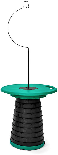 아이두젠 아코디언 접이식 캠핑 체어 + 테이블 상판 + 랜턴걸이 세트, 그린, 1세트