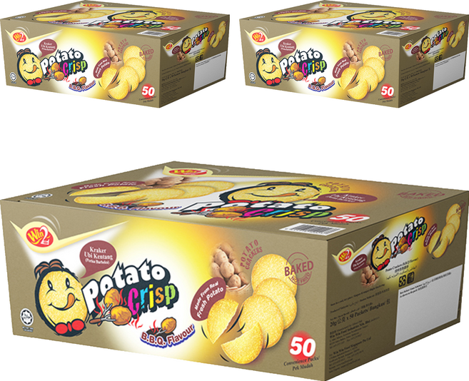 윈윈푸드 포테이토 크리스프 스낵 바베큐맛 50p, 1kg, 3개