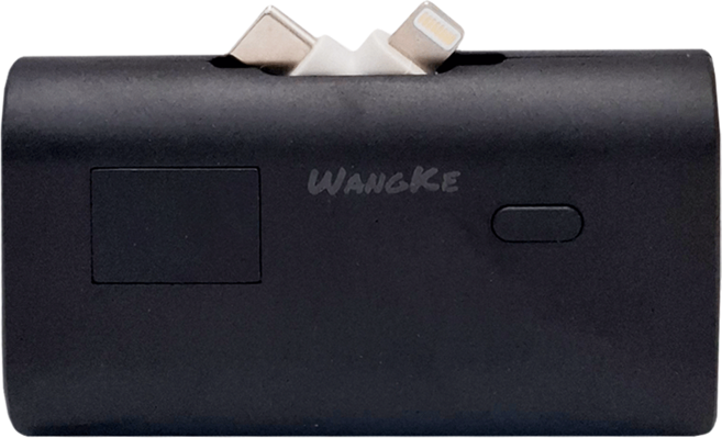 WANGKE 旺科 直插式行動電源 5000mAh Type-C + Lightning 雙切換 22.5W, SSTAR5000, 黑色