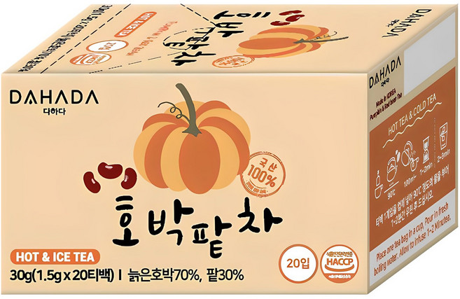 다하다 호박팥차, 1.5g, 20개입, 1개
