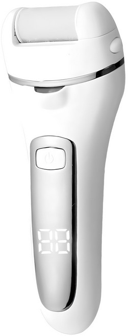 FUGU BEAUTY 電動去腳皮機 使用天然石英磨砂頭 三款不同磨頭 USB充電, FB-FC02-WH, 白色