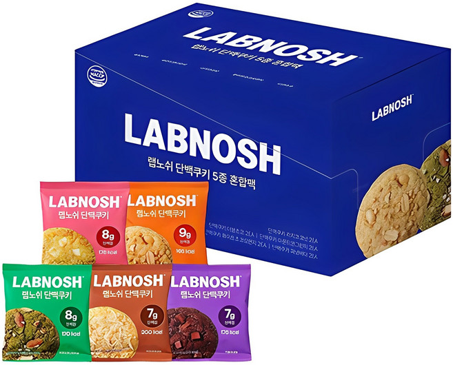 랩노쉬 단백쿠키 믹스 5종 2p 세트, 40g, 10개