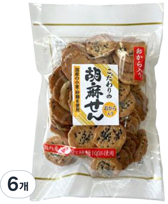 米倉 Gomasan 芝麻仙貝, 6個, 120g