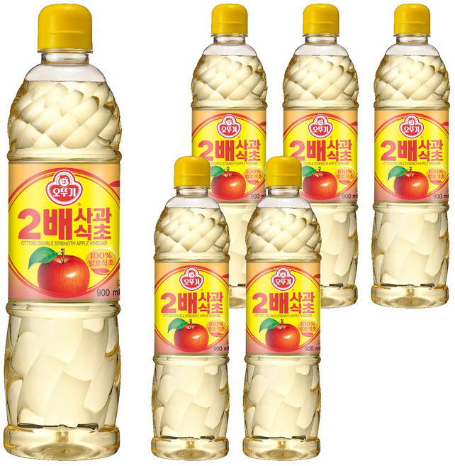 오뚜기 2배 사과식초, 900ml, 6개