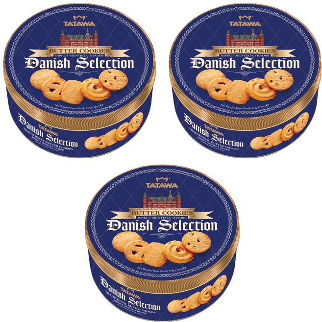 타타와 데니쉬 셀렉션 버터 쿠키, 454g, 3개