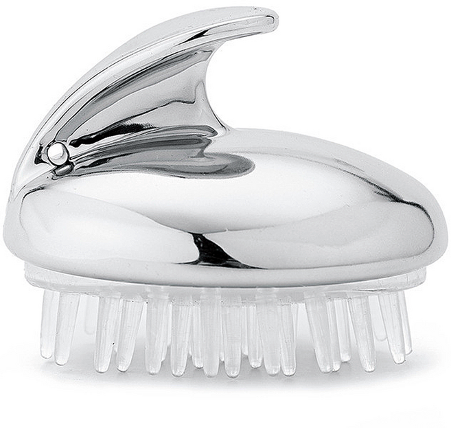 바코젤 고급 두피 마사지 샴푸 브러쉬, 1개, 실버
