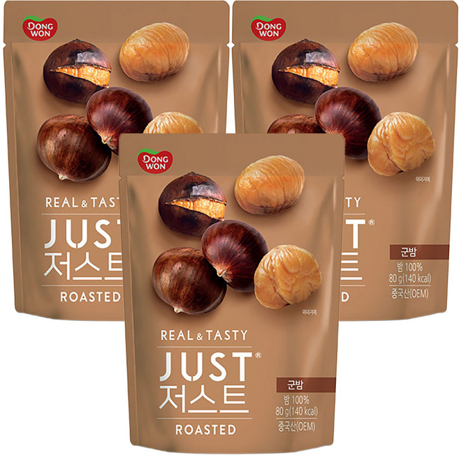 동원 저스트 군밤, 80g, 3개